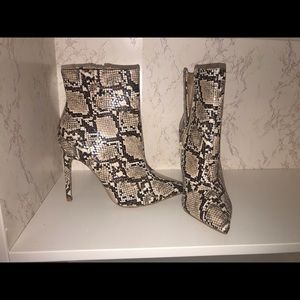 Snakeskin Booties